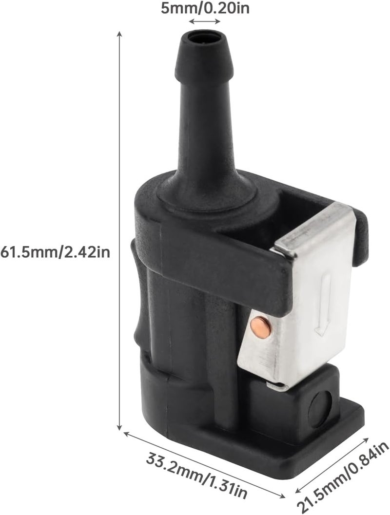 ePathChina 6mm Male Fuel Pipe Joint Comp Fitting Fit for Yamaha Outboard Motor, Wear-resistant Male Fuel Line Connector - Image 3